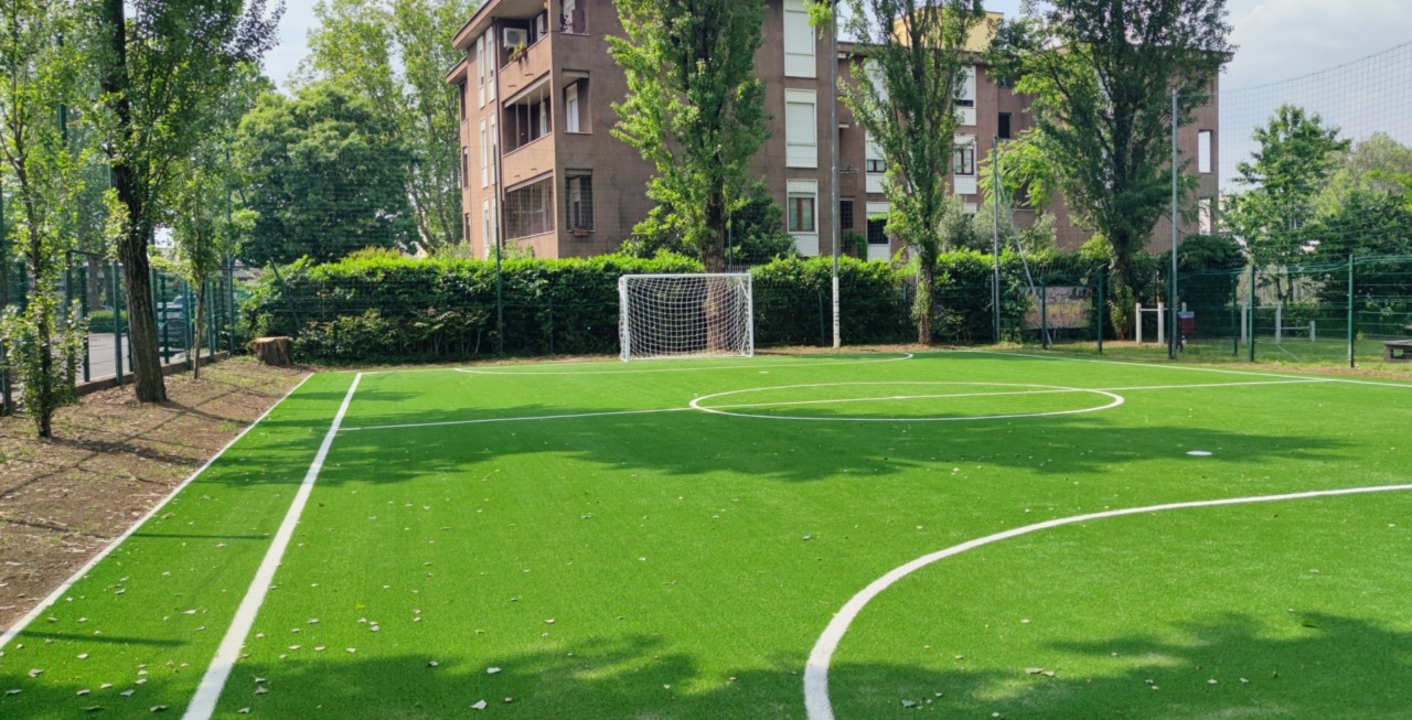 Pronto il campetto da calcio al Giardino di via Luca della Robbia